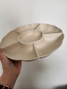 Large plastic plate for snacks, crisps and dips NEW party accessories