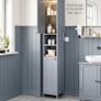 Slim Tall Bathroom Storage Cabinet with Door Activated Light 170cm Image 7
