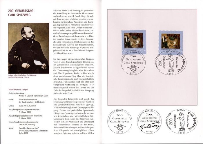 2008 Bundes Republic Deutschland (Germany) Federal Annual Stamp EFT Collection 2008. Includes 49 images of contents
