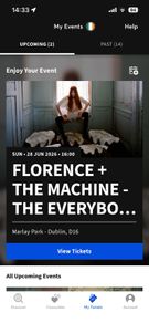 Florence 2 Front Standing tickets