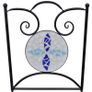 Folding Bistro Chairs 2 pcs Ceramic Blue and White Image 2