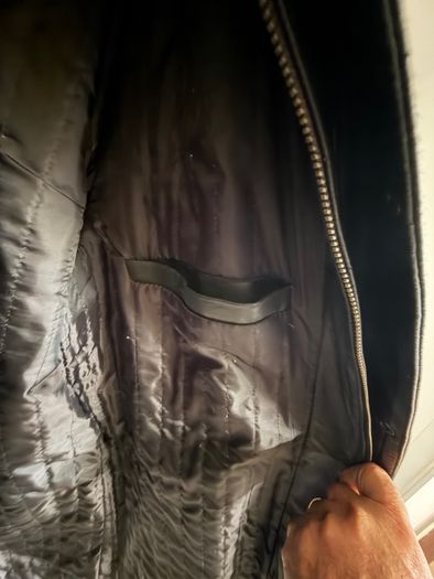 Vintage Italian Leather Coat Matrix Style XXL