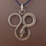 Vintage Brass Snake Beatiful Handmade Pendant Image 10