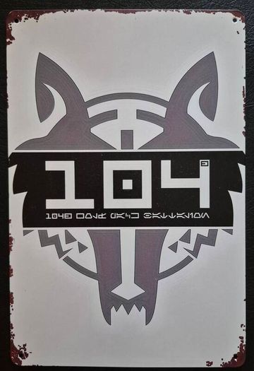 104 th battalion, star wars, vintage style metal sign .
