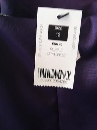 Purple Satin Dress - Size 12
