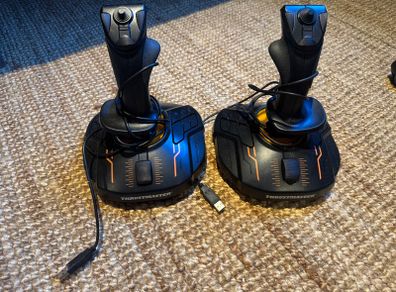 Thrustmaster T.6000M FCS Space Sim Duo Dual Flight Joysticks Boxed