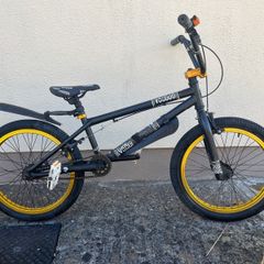 Kids black BMX bike