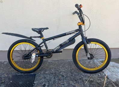 Kids black BMX bike