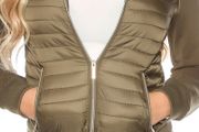 hooded_quilted_jacket size 12-14 khaki
