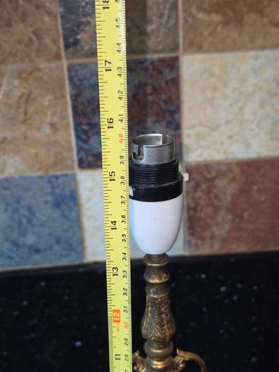 3X Antique Table Lamps - Italian Onyx Marble & Japanese Chokin Art