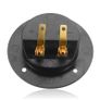 Black Brand New Speaker Terminal Connectors Round Boxes with 2 Banana Jack Gilded Subwoofer Stereo Plug Spring Cup Connection Image 3