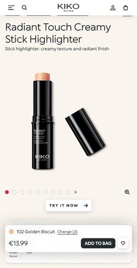 Kiko Milano Radiant Touch Creamy Stick Highlighter