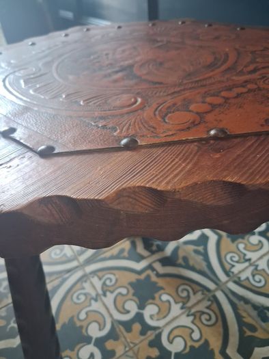 Unique carved vintage spanish table
