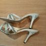 Chloe ladies champagne and diamante high heel sandals size 3 /Eu 36 Image 10