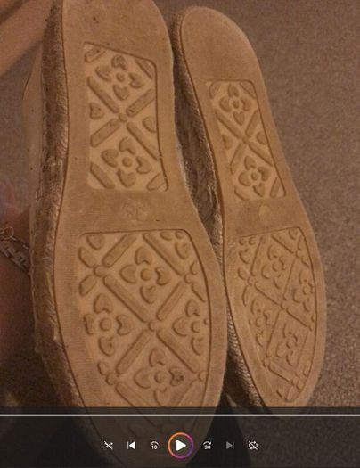 Kurt Geiger ladies flat white laced espadrilles Size 5