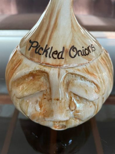 Vintage Crying Pickled Onion Face Pot signed by Toni Raymond