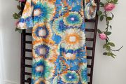 dress 100% cotton dress one-size multi colour summer