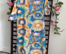 dress 100% cotton dress one-size multi colour summer