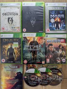 Xbox 360 RPG Bundle  Skyrim, Oblivion, Mass Effect, Deus Ex, Witcher 2