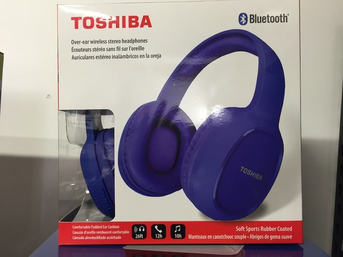 Blue Bluetooth Headphones Head Phones