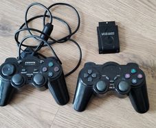 Ps2 Playstation 2 Controllers 1 Wireless and other Wired Both Working perfectly bundle