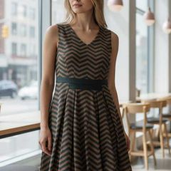 Brown Black Karen Millen Dress Size 16