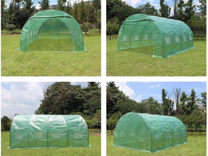 Polytunnel Greenhouse 4x3x2m Poly Tunnels Gardening Walk In Pollytunnel Tent with Steel Frame (FREE POSTAGE)