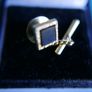 Vintage Alaska Black Stone Tie Pin Image 3