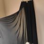 Black maxi beach skirt/cover up with gold buckle, ONE SIZE Image 2