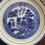 Vintage Blue & White Willow Pattern Plates, Set of 8 (4 plates,4 saucers) Image 3