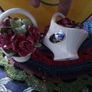 Two Aynsley China Posy Baskets With Roses Image 5