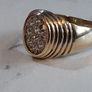 9ct gold ring With cluster diamonds hallmarked 375 Image 4