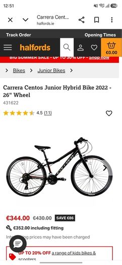 Kids bike : Carrera Centos 26