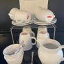Bodum Tea & Coffee Set With Storage stacking stand & extras.  White.  Danish Brand In Excellent Condition. Image 4