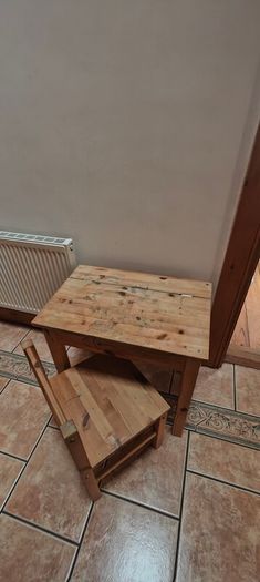 Small Wooden Table with Chair