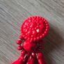 Red  Earrings with tassels Image 3