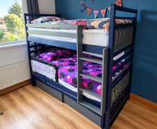 Bunk Bed with Pull-Out 3rd Bed & 2 Storage Drawers
