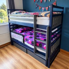 Bunk Bed with Pull-Out 3rd Bed & 2 Storage Drawers