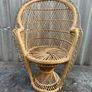 Vintage rattan Dolls (SIZE) peacock chair c1970 Image 2