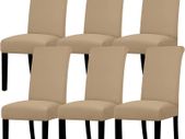 Dining Chair Covers Set of 6, Stretch Chair Covers Dining Chair Slipcovers Removable Washable Reusable Home & Kitchen Decor Protector Dining Room Chair Covers,Camel