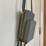 Small Light blue bag with gold trim Image 2