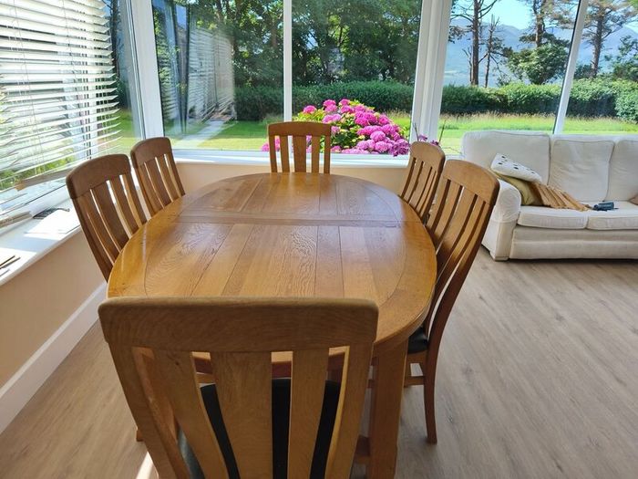 Dining table and chairs