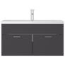 Sink Cabinet with Built-in Basin Grey Chipboard Image 5