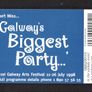 1998 Ireland 50 Unit Galway Arts Festivals' 21st birthday (ODS2) Call Card Used. Telecom Eireann card number 1215. Image 2