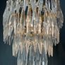 Vintage Brass & Glass Cascading Chandelier . Image 4