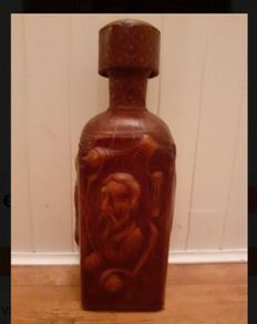 Vintage Spanish Leather covered bottle
