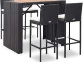 _Garden Furniture Set 4  high chairs and a table