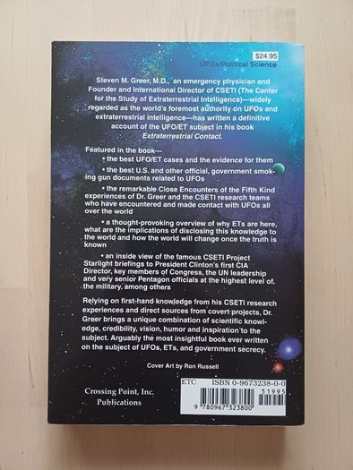 Extraterrestrial Contact: Evidence & Implications by Steven M. Greer (American Edition Paperback 1999)