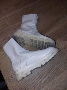 Cream Ankle Boots
