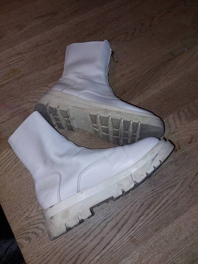 Cream Ankle Boots